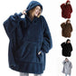 Women's Reversible Winter Fleece Hooded Blanket