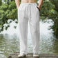 Men's Oversized Summer Cotton-Linen Wide-Leg Pants