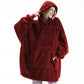 Women's Reversible Winter Fleece Hooded Blanket
