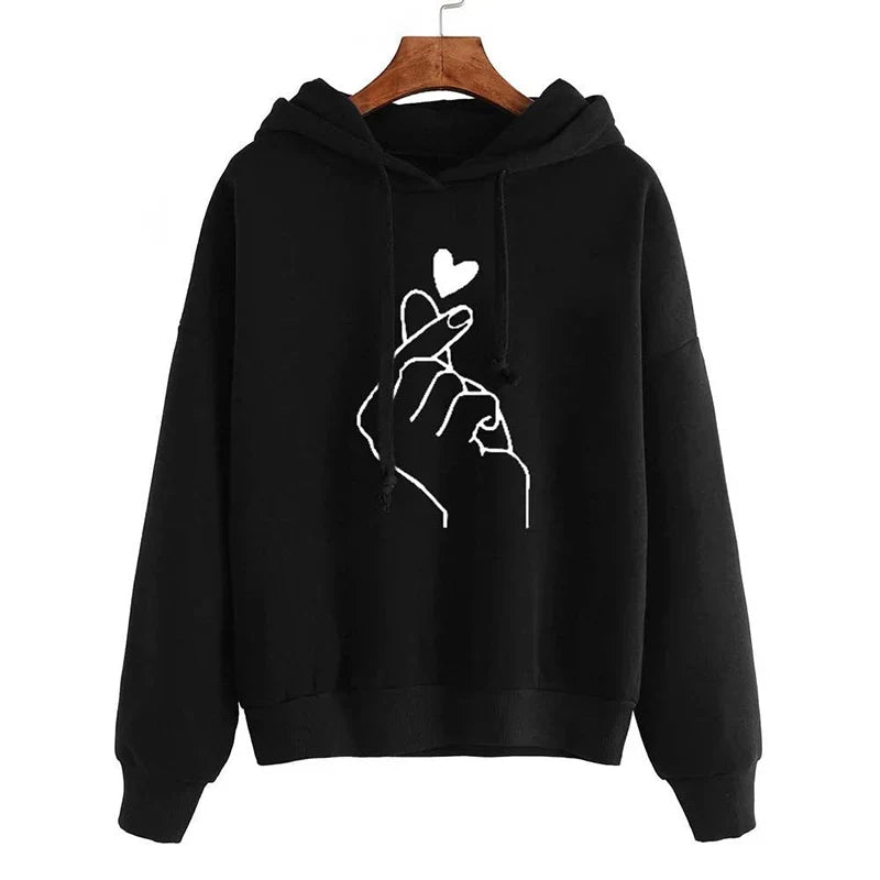 Autumn Solid Fleece Hoodie