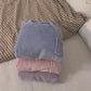 Women's Thick Warm Fleece Pajama Set, Casual Solid Winter Sleepwear