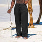 Men's Oversized Summer Cotton-Linen Wide-Leg Pants