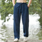 Men's Oversized Summer Cotton-Linen Wide-Leg Pants
