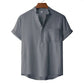 Men's Summer Cotton Linen T-shirt Beach Style Short