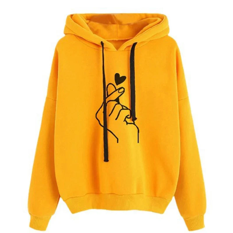 Autumn Solid Fleece Hoodie