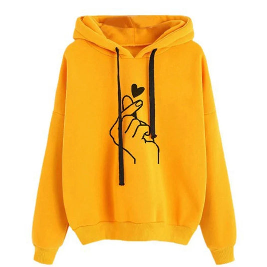 Autumn Solid Fleece Hoodie