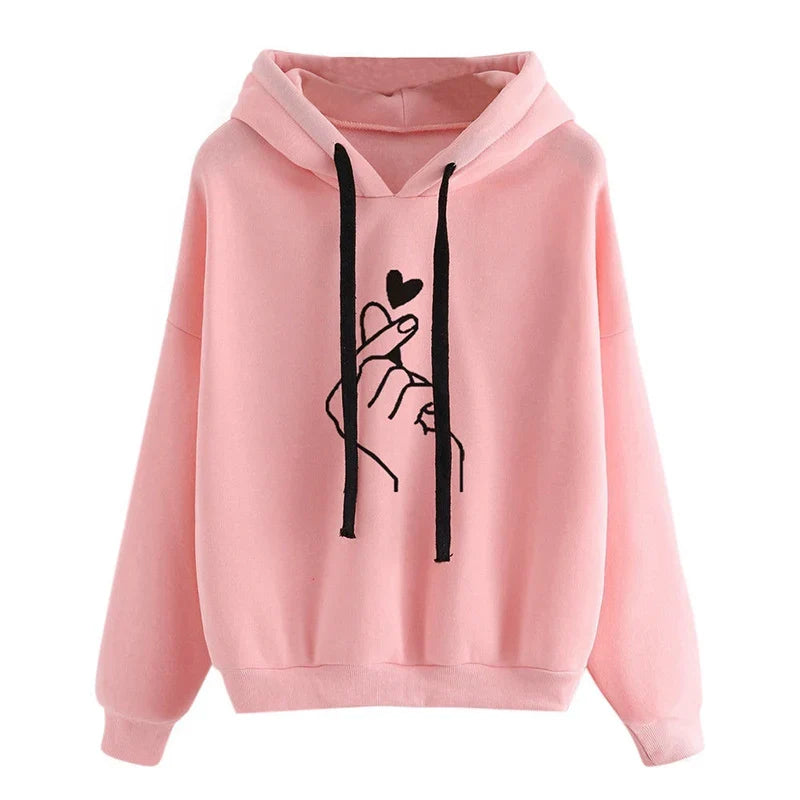 Autumn Solid Fleece Hoodie
