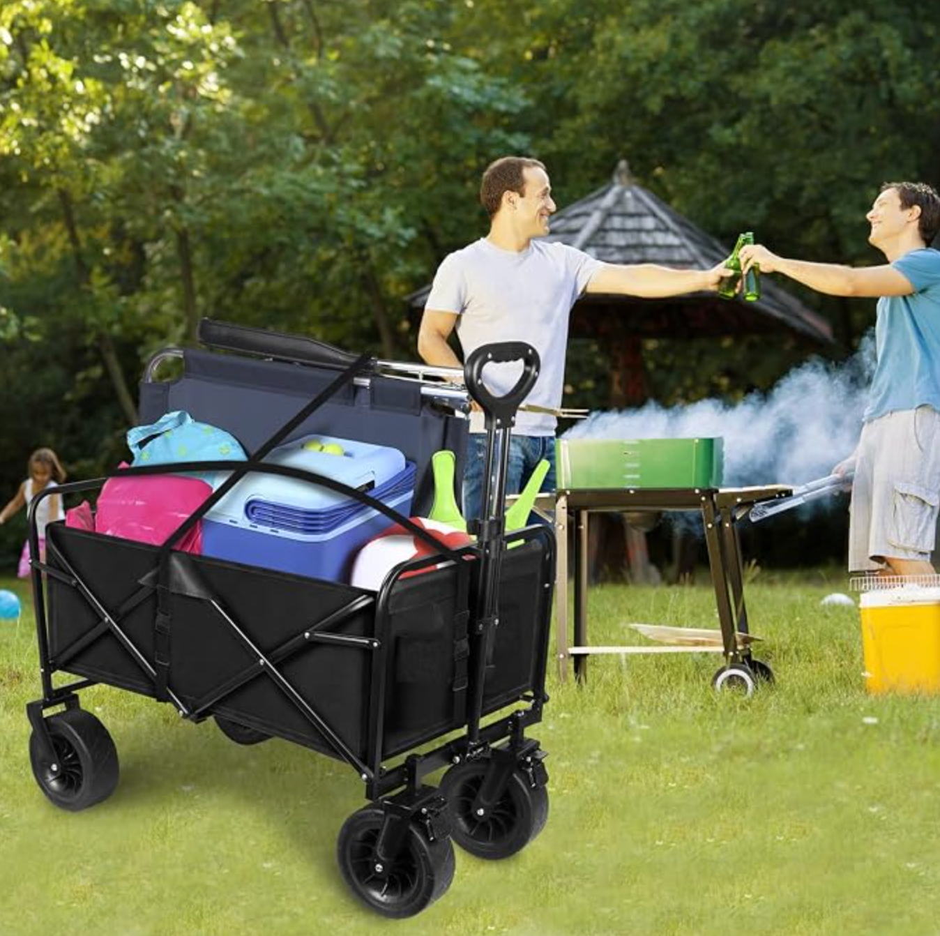 Folding Multi-Use Cart with All-Terrain Wheels