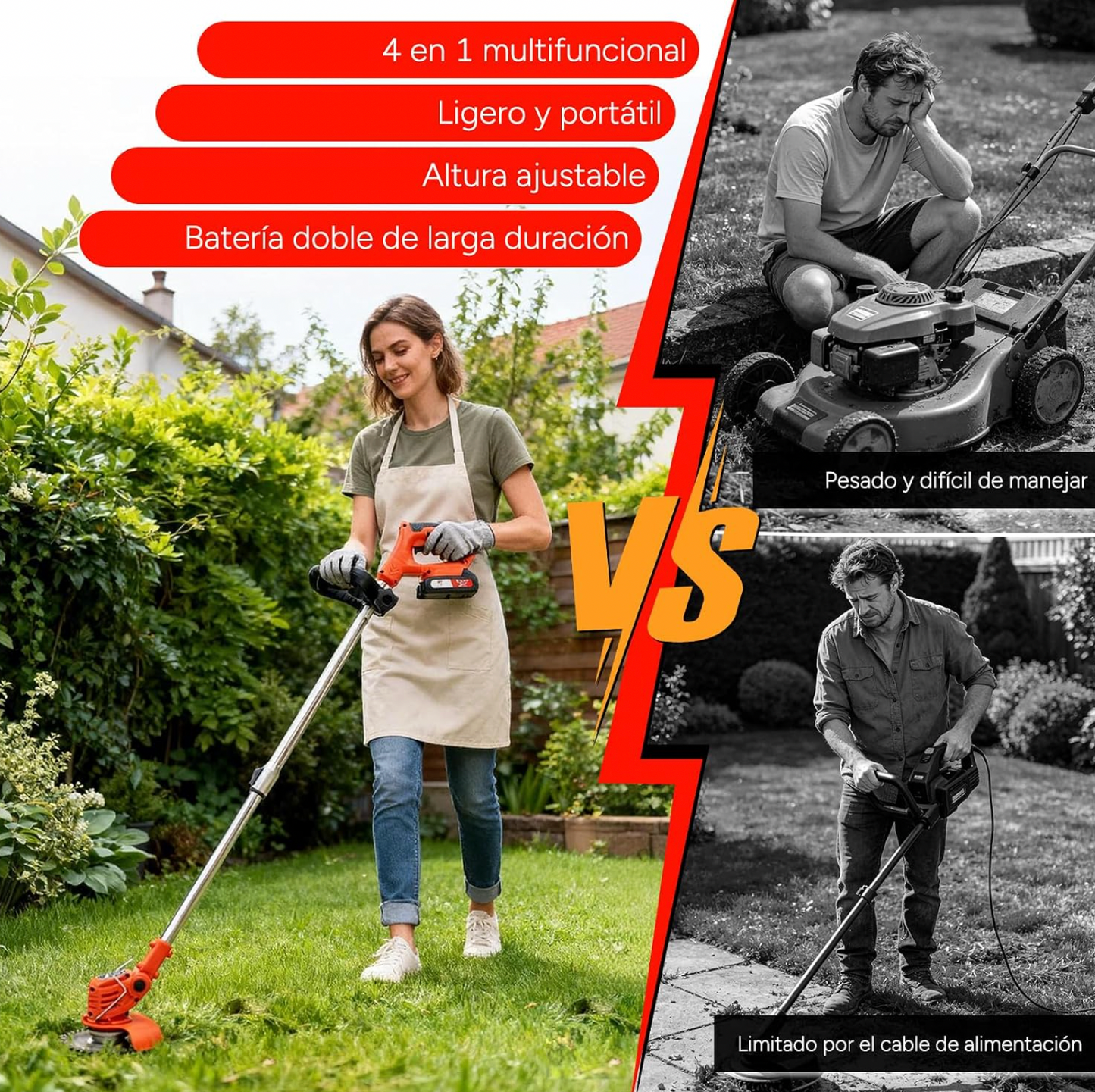 Cordless 4-in-1 Electric Grass Trimmer