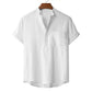 Men's Summer Cotton Linen T-shirt Beach Style Short